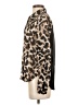 Mine 100% Polyester Animal Print Brown Long Sleeve Blouse Size S - photo 5