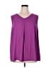 Catherines 100% Polyester Purple Sleeveless Blouse Size 0X - photo 1
