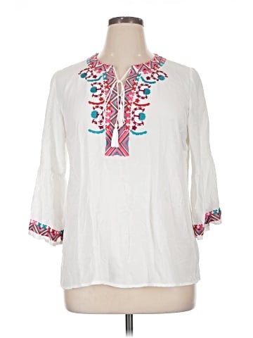 Solitaire 3/4 Sleeve Blouse (view 1)
