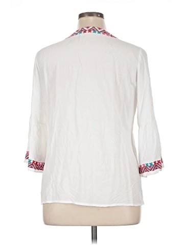 Solitaire 3/4 Sleeve Blouse (view 2)