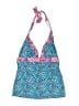 Boden Floral Blue Swimsuit Top Size 8 - photo 1