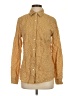J. McLaughlin Paisley Gold Long Sleeve Button-Down Shirt Size S - photo 1