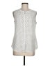 Banana Republic 100% Polyester Polka Dots Ivory Sleeveless Blouse Size 8 - photo 1