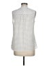 Banana Republic 100% Polyester Polka Dots Ivory Sleeveless Blouse Size 8 - photo 2