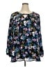 I.N. Studio 100% Polyester Black Long Sleeve Blouse Size 2X - photo 1