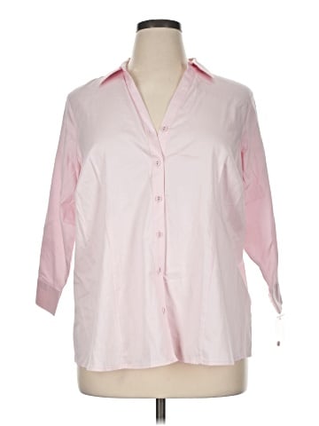 212 Collection 3/4 Sleeve Button-Down Shirt (view 1)
