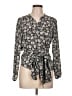 1.State 100% Polyester Black Long Sleeve Blouse Size L - photo 1