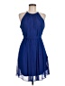 DKNY 100% Polyester Blue Cocktail Dress Size 8 (petite) - photo 1