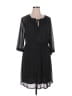 Morgan Taylor Polka Dots Black Casual Dress Size XL - photo 1