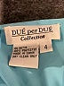 Due Per Due 100% Polyester Solid Teal Blue Cocktail Dress Size 4 - photo 4