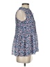 Rose + Olive 100% Polyester Blue Sleeveless Blouse Size S - photo 4