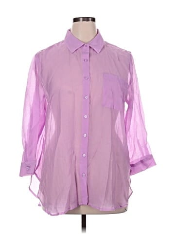 Cato 3/4 Sleeve Button-Down Shirt (view 1)