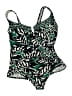 Miraclesuit Print Green One Piece Swimsuit Size 18 - photo 1