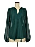 Hazel 100% Polyester Green Long Sleeve Blouse Size M - photo 1