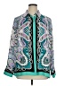 Cato 100% Polyester Paisley Teal 3/4 Sleeve Blouse Size XL - photo 1
