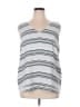 Ann Taylor Factory Silver Sleeveless Top Size XL - photo 1