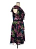 JBS 100% Polyester Floral Black Cocktail Dress Size 14 - photo 4