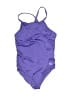 TYR Solid Purple One Piece Swimsuit Size 10 - 12 - photo 1