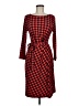 Anne Klein Houndstooth Red Cocktail Dress Size M - photo 1
