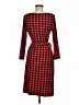 Anne Klein Houndstooth Red Cocktail Dress Size M - photo 2