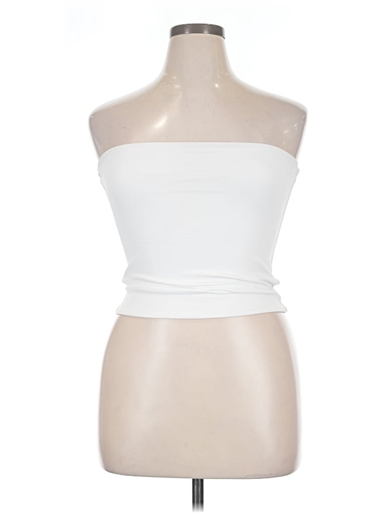 Pre-owned Babaton Tube Top White Strapless Neckline Tops
