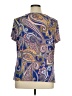 Jaclyn Smith Paisley Blue Short Sleeve Blouse Size XL - photo 2