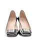 Prada 100% Patent Leather Gray Patent Leather Heels Size EU 36 1/2 - photo 2