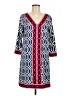 Mud Pie Print Blue Casual Dress Size M - photo 1