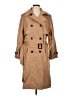 BCBGMAXAZRIA 100% Polyester Tan Trenchcoat Size L - photo 1