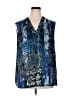 PREMISE 100% Polyester Blue Sleeveless Blouse Size XL - photo 1