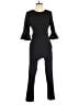 Black Halo Solid Black Jumpsuit Size 4 - photo 1