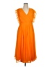 ASOS 100% Polyester Orange Cocktail Dress Size 14 - photo 1