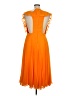 ASOS 100% Polyester Orange Cocktail Dress Size 14 - photo 2