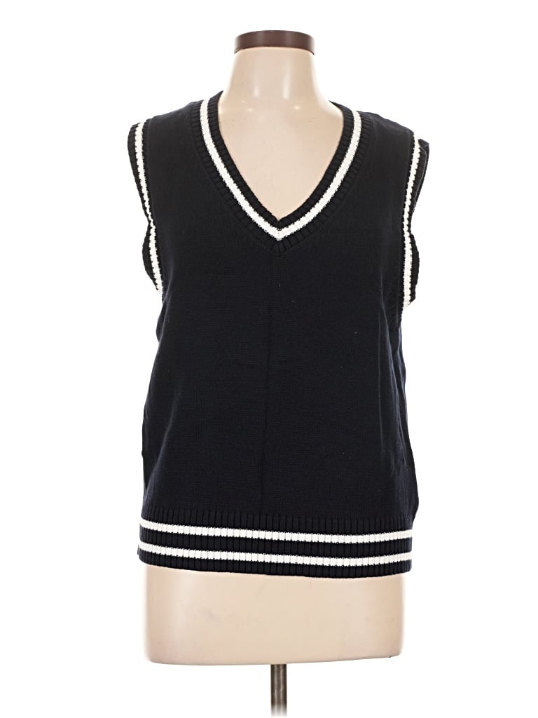 Pre-owned Assorted Brands Sweater Vest In Black