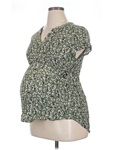 Full Moon Maternity Short Sleeve Blouse (view 1)