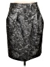 Adrienne Vittadini Silver Faux Leather Skirt Size 10 - photo 1