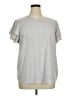 Adrianna Papell Gray Short Sleeve Top Size XL - photo 1