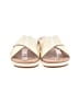 Ugg 100% Leather Solid Metallic Ivory Sandals Size 6 1/2 - photo 2