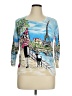 Joseph A. Print Blue Pullover Sweater Size XL - photo 1