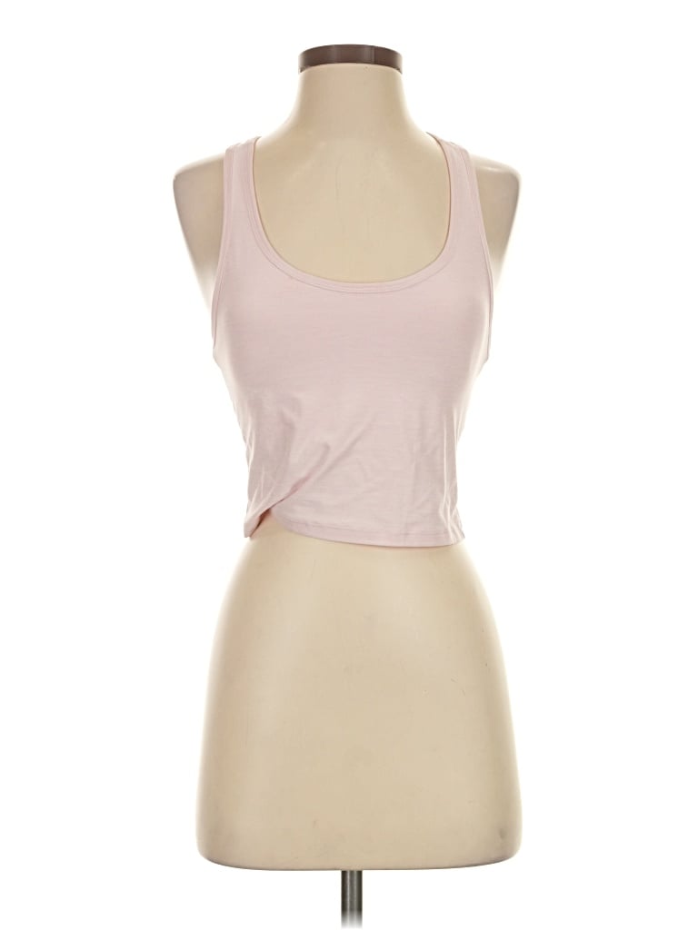 Pre-owned Harmony And Balance Tank Top Pink Halter Neckline Tops