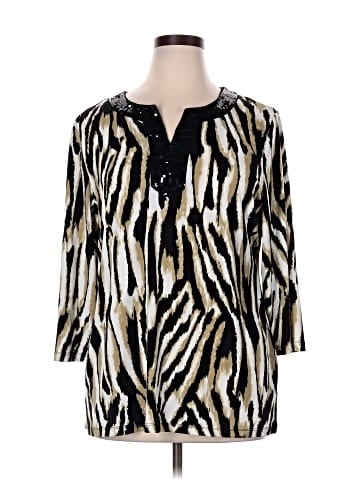 JM Collection 3/4 Sleeve Blouse (view 1)