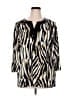 JM Collection Animal Print Gold 3/4 Sleeve Blouse Size XL - photo 1