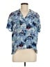 The Kooples Tropical Blue Short Sleeve Blouse Size Med (2) - photo 1