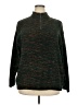 Classic Elements Tweed Green Turtleneck Sweater Size 2X - photo 1