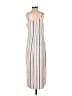 Everly 100% Polyester Stripes Ivory Casual Dress Size S - photo 2
