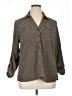 Studio Works Houndstooth Gray 3/4 Sleeve Blouse Size 1X - photo 1