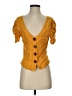 Penelope Project 100% Rayon Yellow Short Sleeve Blouse Size S - photo 1