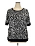 Bobbie Brooks Animal Print Black Pullover Sweater Size 2X - photo 1