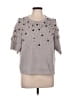 Brunello Cucinelli 100% Cashmere Stars Gray pullover sweater Size L - photo 1