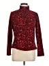 Coldwater Creek 100% Polyester Paisley Red Turtleneck Sweater Size M - photo 1